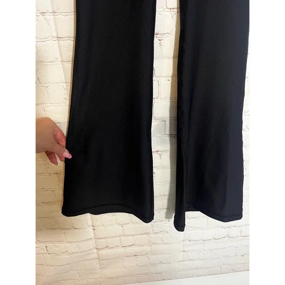 Yogalicious Felix Rib Sophia Flare Black Crossover High Waist Ribbed Leggings S - Picture 3 of 7